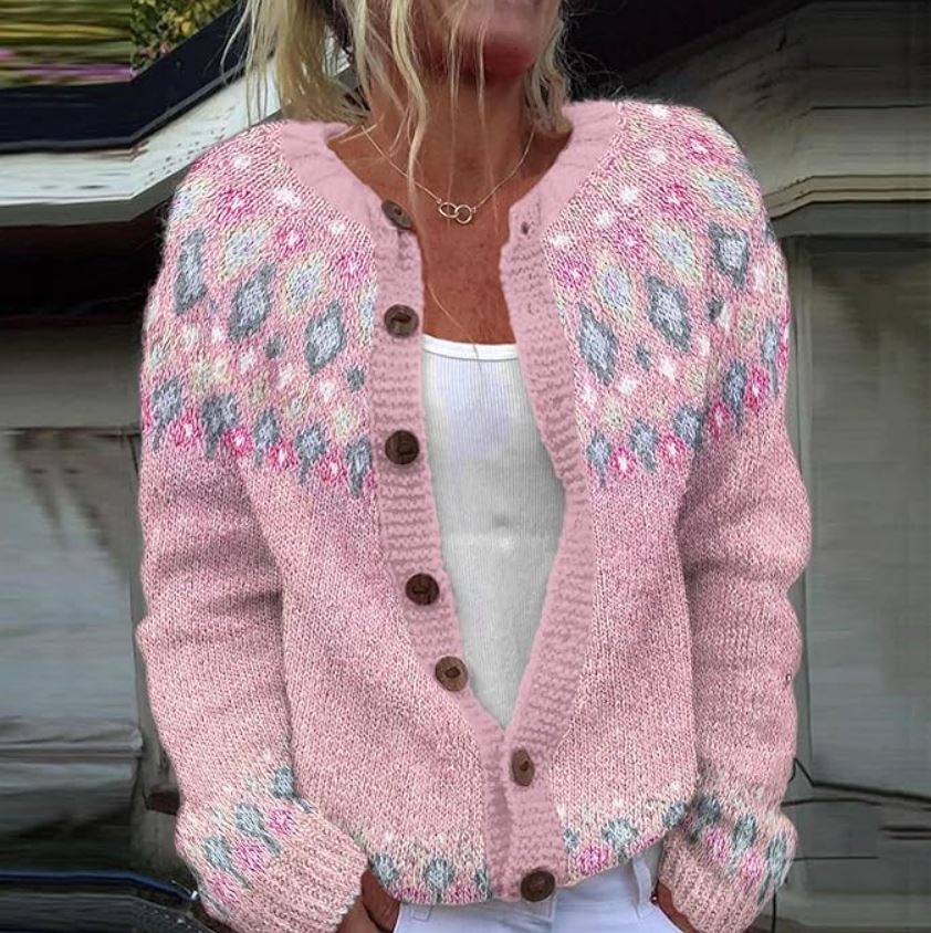 ELIANNA | Playful Printed Cardigan
