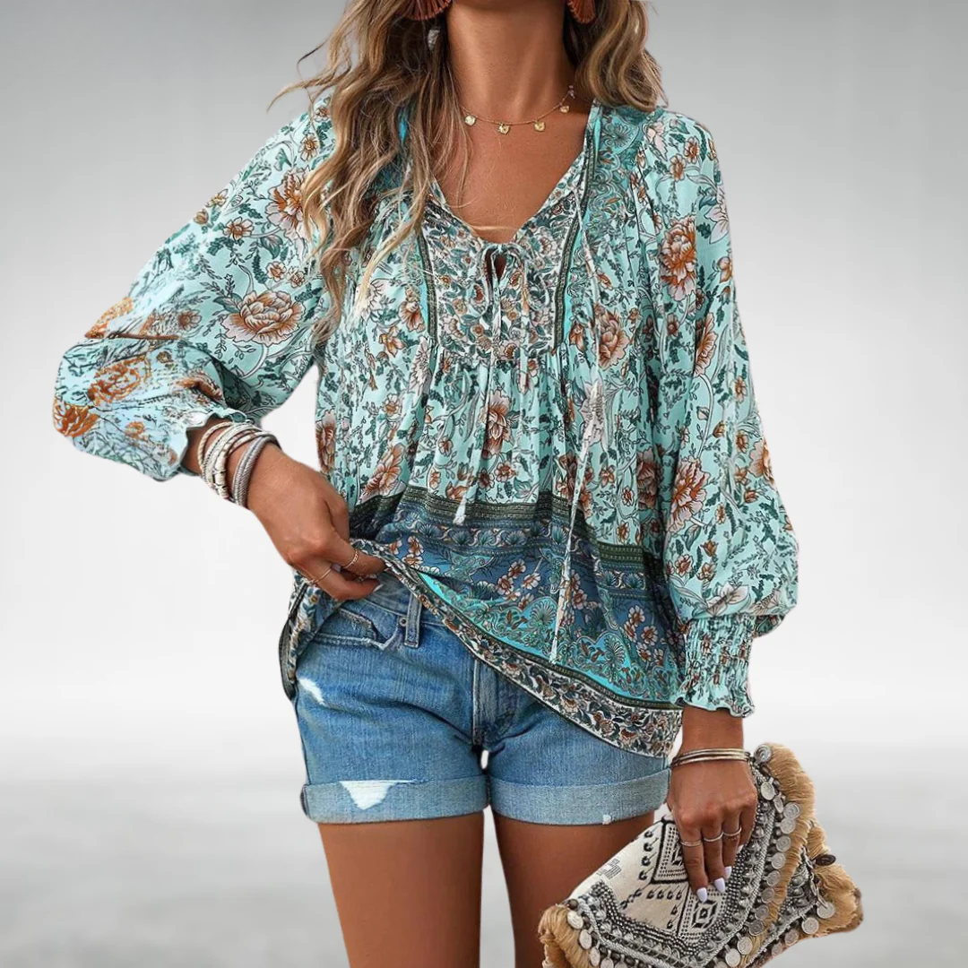 Caisyn | Boho Floral Top