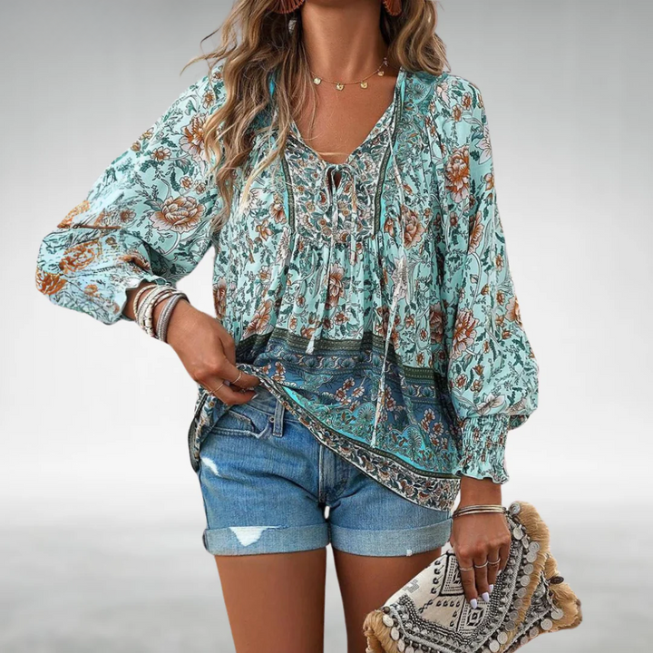 Caisyn | Boho Floral Top