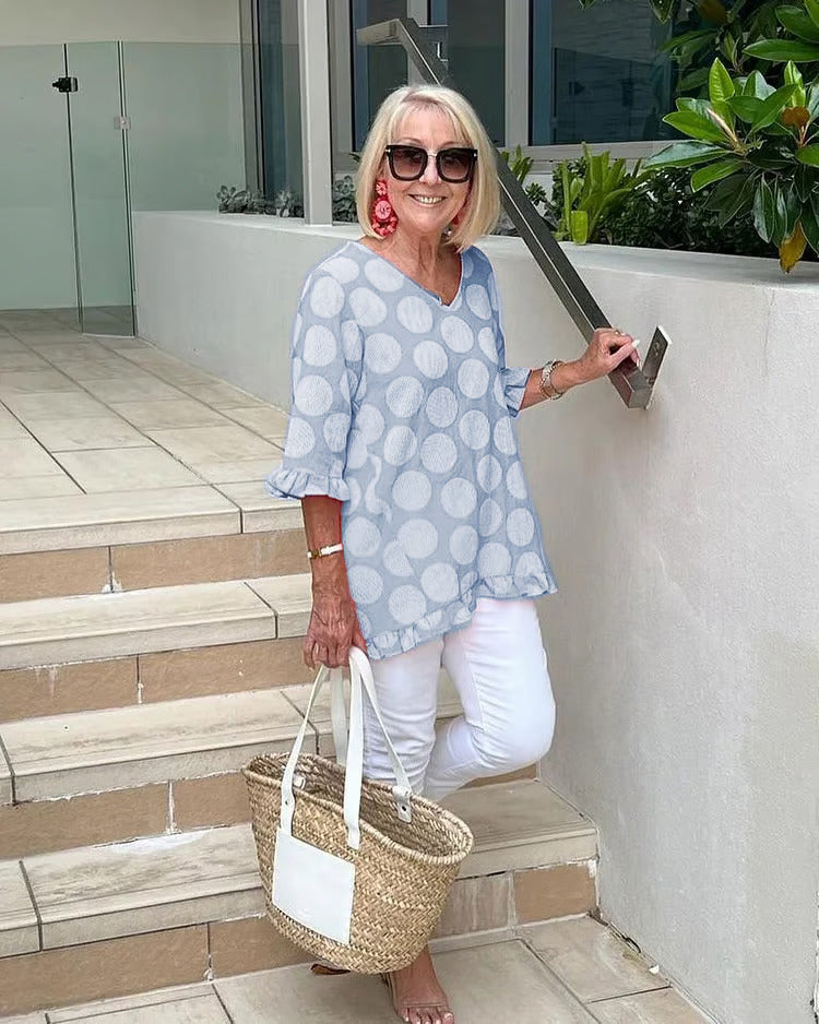 NOELLE | Chic V-Neck Blouse