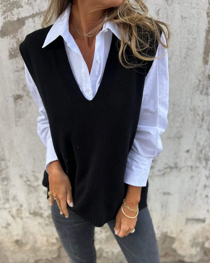 SAVINA | Lightweight Knit Vest with Timeless Shape
