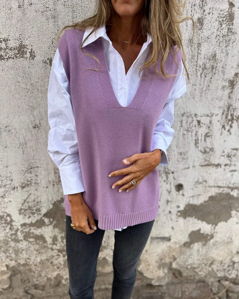 SAVINA | Lightweight Knit Vest with Timeless Shape