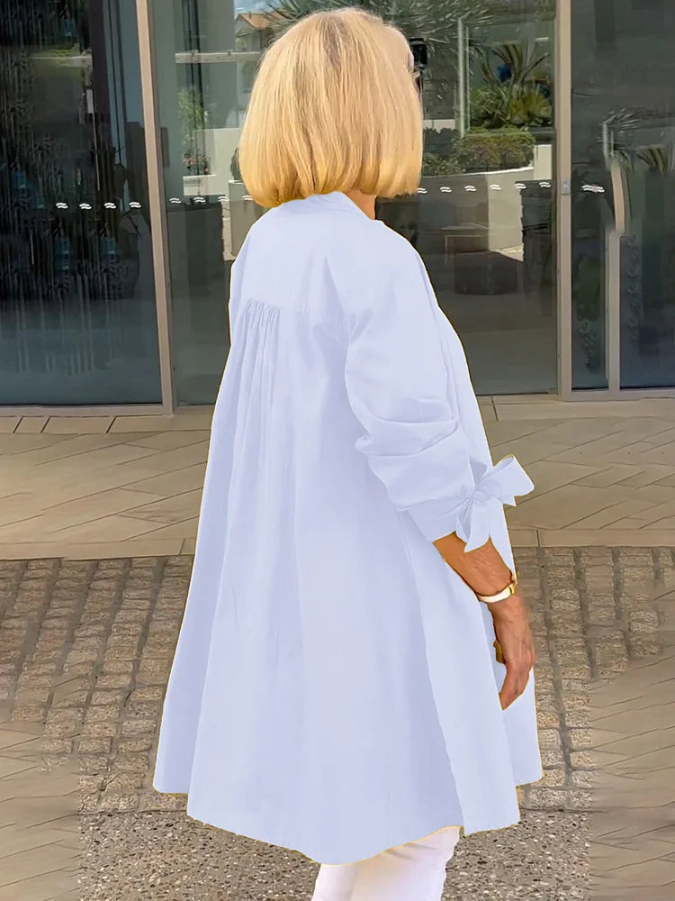 AMELISE | Charming Gathered Shirt Jacket