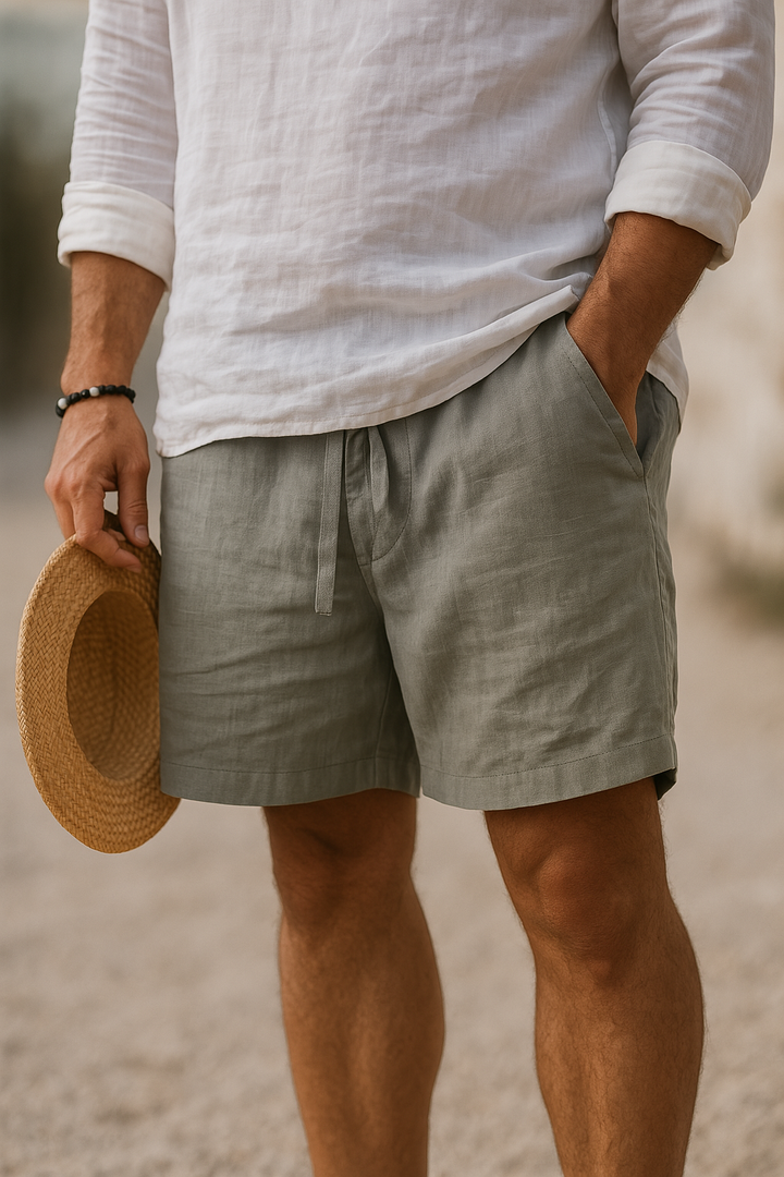 NOLAN | Tailored Linen-Feel Shorts for Warm Days