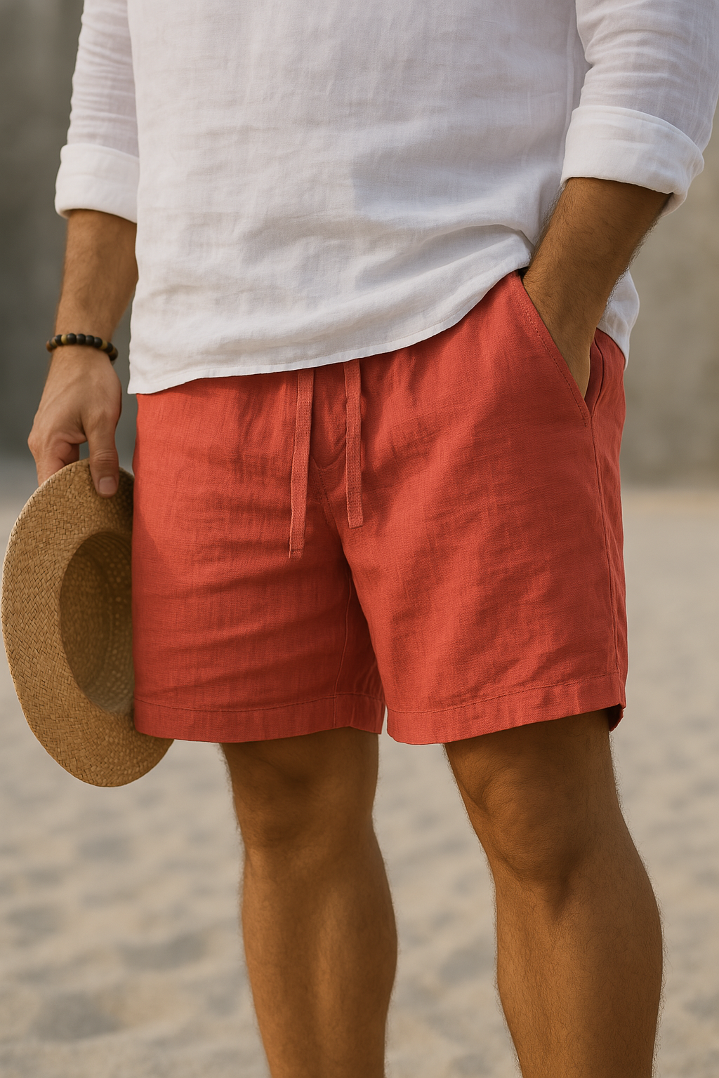 NOLAN | Tailored Linen-Feel Shorts for Warm Days