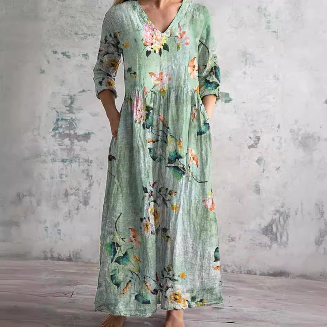 ELIORA | Floral V-Neck Dress