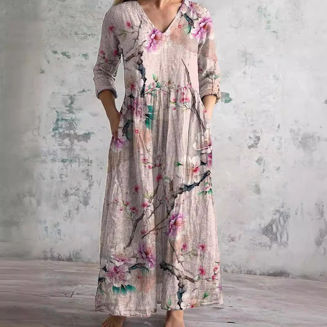 ELIORA | Floral V-Neck Dress