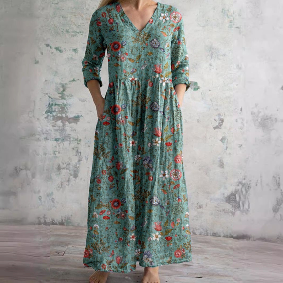 ELIORA | Floral V-Neck Dress