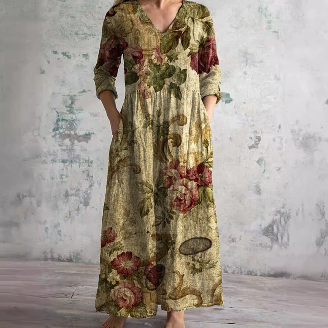 ELIORA | Floral V-Neck Dress