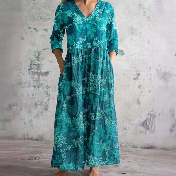 ELIORA | Floral V-Neck Dress