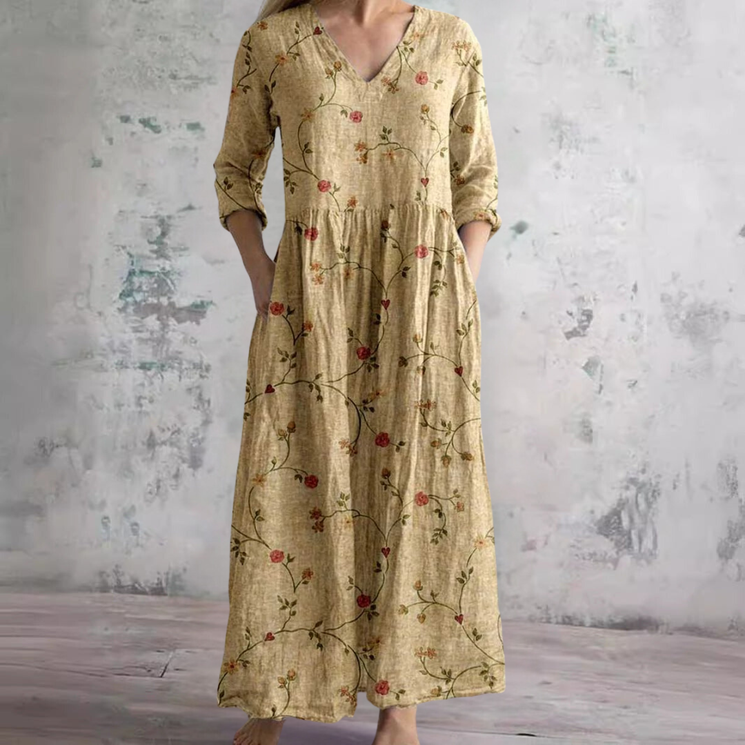 ELIORA | Floral V-Neck Dress