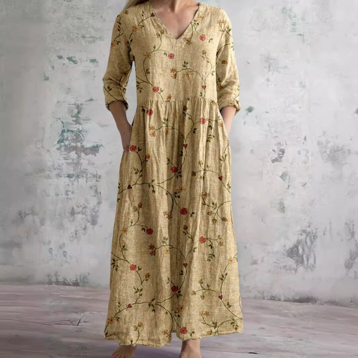 ELIORA | Floral V-Neck Dress