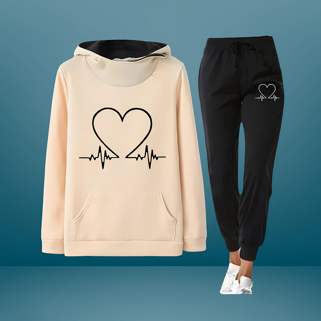 AMORELLA | Heart Print Women’s Tracksuit