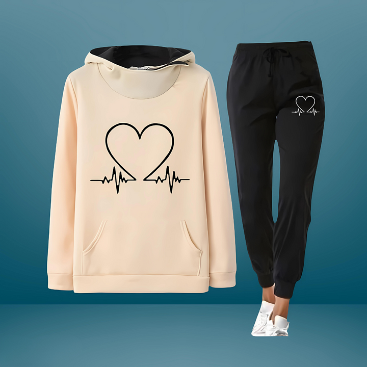 AMORELLA | Heart Print Women’s Tracksuit