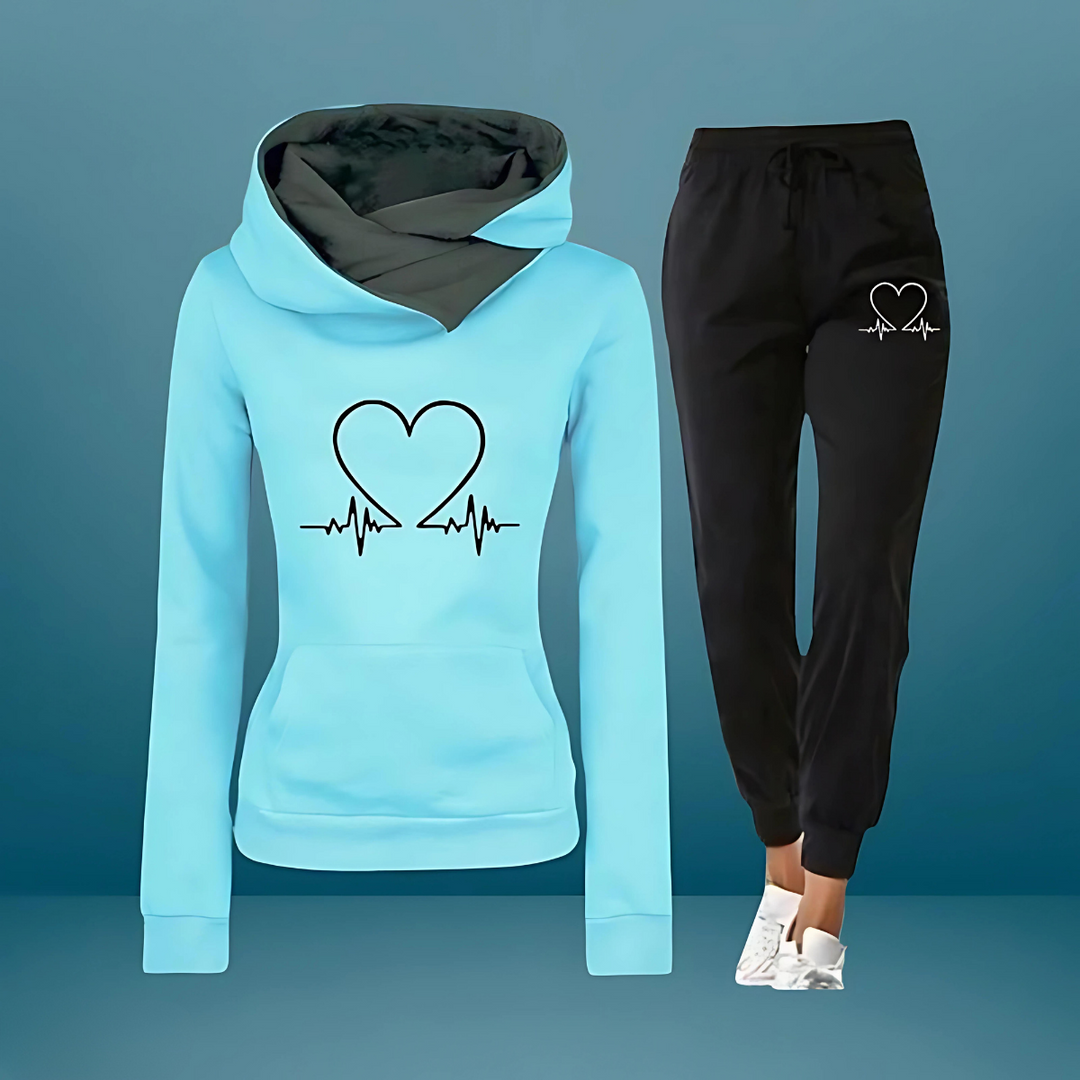 AMORELLA | Heart Print Women’s Tracksuit