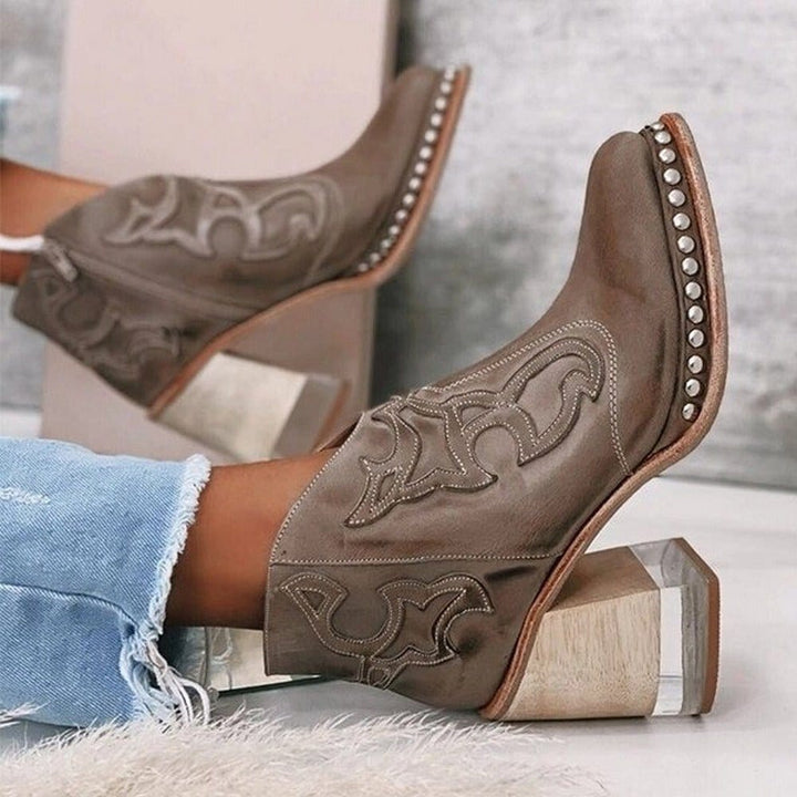 LYNORA | Sleek Textured Ankle Boots