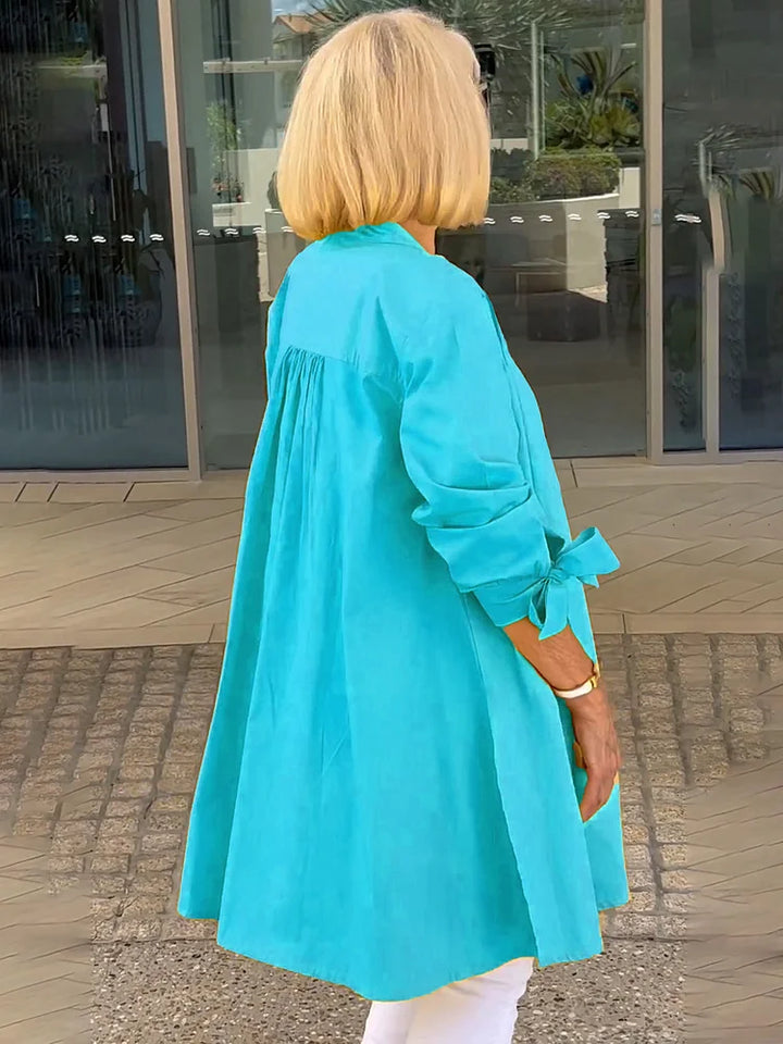 AMELISE | Charming Gathered Shirt Jacket