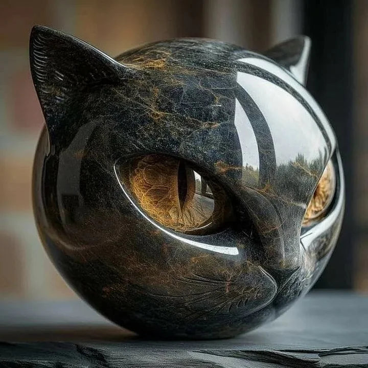 NOXORA | Hypnotic Black Cat Sculpture