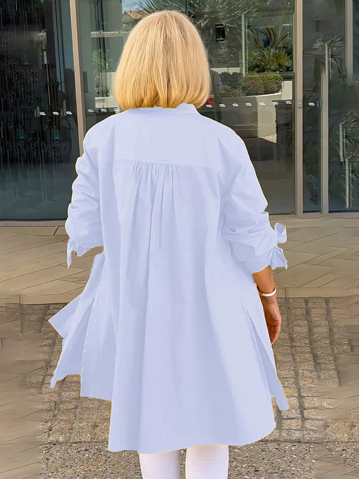 AMELISE | Charming Gathered Shirt Jacket