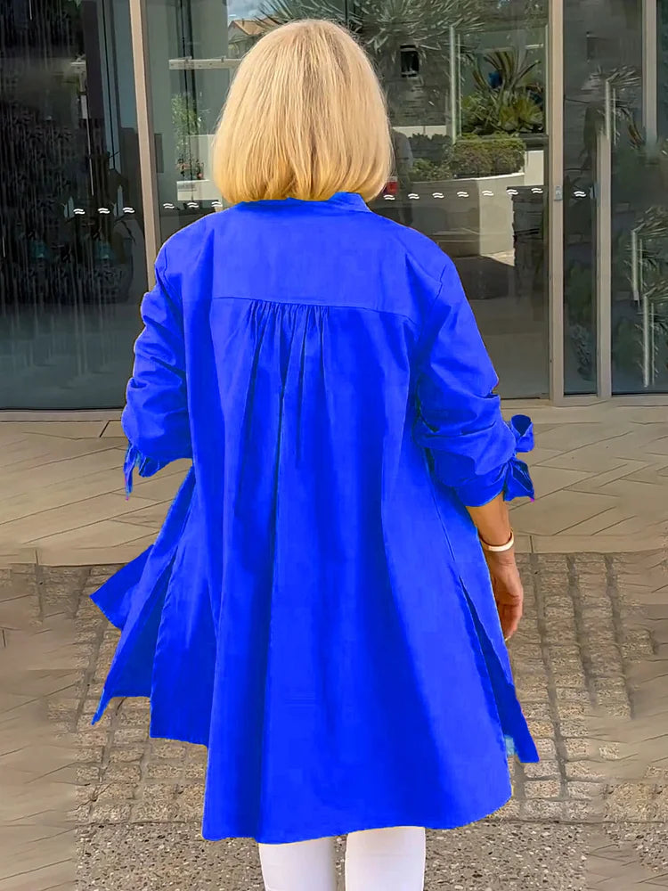AMELISE | Charming Gathered Shirt Jacket