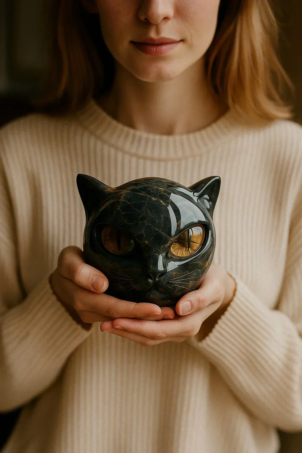 NOXORA | Hypnotic Black Cat Sculpture