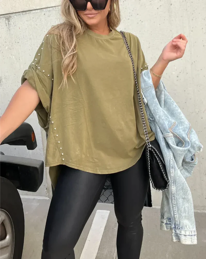 Briella | Studded Oversized Tee