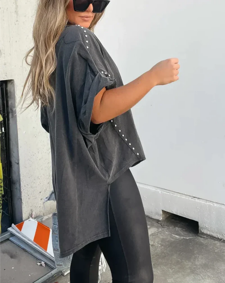 Briella | Studded Oversized Tee