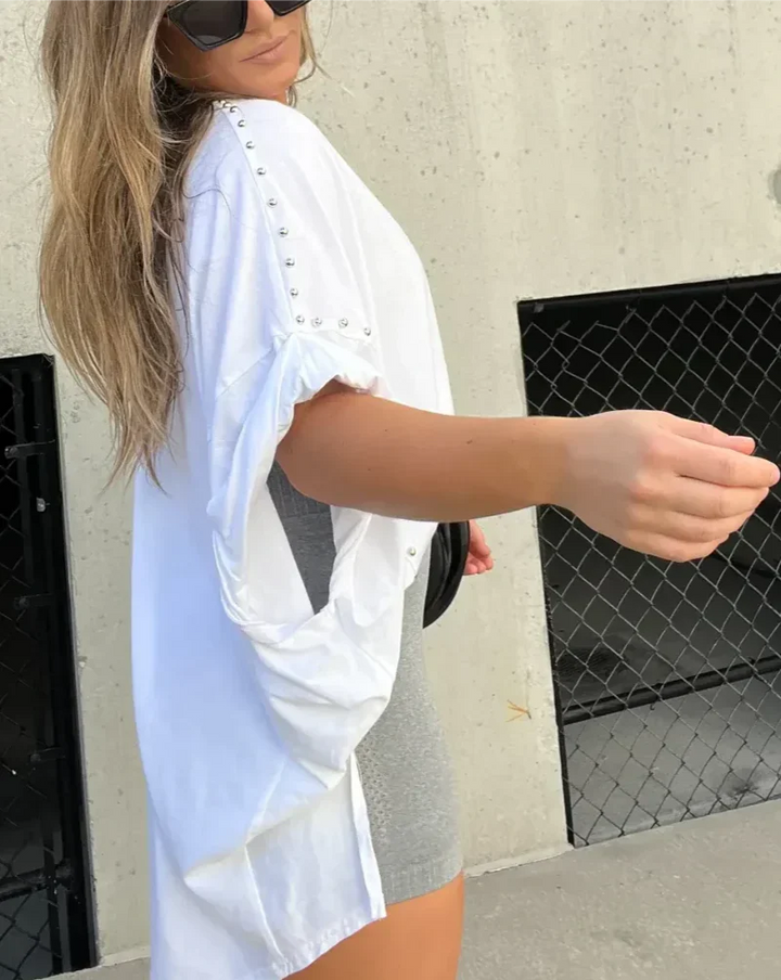 Briella | Studded Oversized Tee