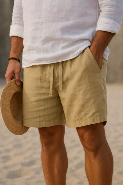 NOLAN | Tailored Linen-Feel Shorts for Warm Days